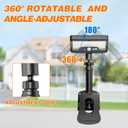 Clip On Solar Motion Sensor Light Outdoor, 600LM 3 Modes IP65 Waterproof, Adjustable Angle 1-Second Installation for Fence, Camping, Deck & Gutter(Black)