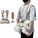 6-in-1 Hands Free Pet Carrier Backpack for Dogs & Cats - Convertible Shoulder Sling, Leash & Lift Harness, Portable Breathable Design Small Dog Carrier Slings for Puppies, Yorkie (4-8 lbs)