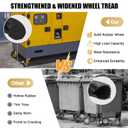 WBD WEIBIDA 8 in Heavy Duty Plate Casters Set of 4, 3200 Lbs Industrial Rubber Wheels for Cart Furniture and Workbench,Outdoor Castors Dual Locking Replacement (4 Brakes, Free Spanner)