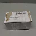 Yerliker 28 Pieces Christmas Mini Miniature Village Accessories Artificial Trees Street Lamps Santa Snow Houses Elk for Miniature Scenes Village Displays (Lake Blue and Beige,Gnome Style)