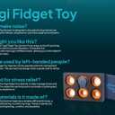 Yogi Fidget Toy for Adults & Kids Sensory Stress Relief Spinner with 5 Silicone Finger Rings Quiet Desk Fidget for Focus at Work, School & Travel (Amber)