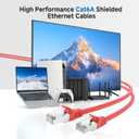 Cable Matters 10Gbps Snagless Shielded Cat 6A Ethernet Cable - 30ft, Cat 6A Cable, Cat6A Cord, Ethernet Cord, Red