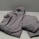 Women's Fuzzy 3 Piece Sweatsuit Open Front Cardigan Crop Tank Tops Wide Legs Pants Lounge Sets (Large, Dark Grey)