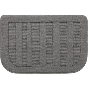 BEQHAUSE 24x36 Inch Kitchen Rug Mat Durable Kitchen Rugs Non-Slip Washable Absorbent Kitchen Mats for Floor Dirt-Resistant Semicircular Kitchen Mat (Grey)