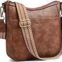 Crossbody Bags for Women Crossbody Purse for Women Vegan Leather Hobo Purses Shoulder Handbags for Daily Travel Work (1-1 Brown)