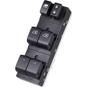 Master Power Window Switch for Infiniti G35 2007-2008, G37 2009-2013, Q40 2015 - Window Switch 25401JK41A, 25401JK41D, 25401JK41E, 25401JK43D, 25401JK43E, DWS1372, 1S15006 - (White Light)