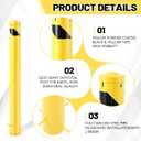 Blulu 1 Pcs 46" Pour in Place Safety Bollard Post, 4-1/2" Od Heavy Duty Steel Concrete Bollard with Removable Cap, Yellow Powder Coated Parking & Traffic Barrier