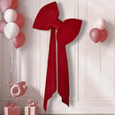Large Bow Big Coquette Bow Giant Bow for Backdrop Party Wedding Birthday Baby Shower Room Wall Decor Christmas Tree Decoration (Burgundy)