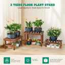 3 Tiered Small Plant Stands Shelf Indoor Outdoor,Wood Flower Pot Stand Holders Rack,Freestanding Corner Ladder Shelves for Plants Succulent Cactus,on Patio,Desktop,Window