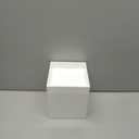 White Acrylic Tissue Box Cover with Storage Tray,Square Acrylic Tissue Box Holder Napkin Dispenser for Bathroom Kitchen Home Office(White, 5.5x5.5x6.7)