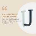 Black Modern Taper Candle Sconces : Set of 3 Iron Minimalist Wall Decor for Living Room - Metal Taper Wall Candle Holder for Home Narrow Corner Hallway