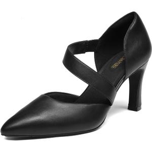 DREAM PAIRS Women's High Heels Pumps Dress Closed Pointed Toe Comfortable D'Orsay Pumps Shoes for Work Office Wedding Dancing (10)