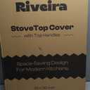 Noodle Board Stove Cover with Handles, Multiple Stove Top Cover Board for Electric/Gas Stove Top(Retro Brown)