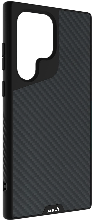 FLURIKA Magnetic Carbon Fiber Case for Samsung Galaxy S24 Ultra Compatible with MagSafe, Slim & Ultra Thin Aramid Fiber Anti-Scratch Military-Grade & Metal Camera Shockproof Case, Black