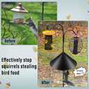 Domensi 4 Sets 18 Inches Squirrel Baffle for Bird Feeder Pole, Outside Pole Mount House Guard Bird Feeder Baffle for Shepherd's Hook, Preventing from Squirrels, Raccoons(Black)