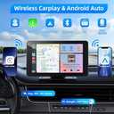 Wireless Apple Carplay and Android Auto Screen for Car, 7" HD Portable Touch Screen Car Stereo with Bluetooth, Backup Camera, Navigation, Mirror Link for All Vehicles