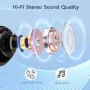 Wireless Ear buds Bluetooth Earbuds Wireless Charging Case Waterproof Headphones Built in Microphone Stereo Bass 64H Playback LED Power Display for iPhone Android Phones Computer Sports Gaming Workout (Black)