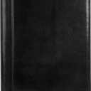 Time Resistance Leather Portfolio - A4 Document Folder - Italian Handcrafted Padfolio Organizer (Black) - Gift Box Included