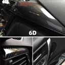 6D Carbon Fiber Vinyl Self Adhesive Film Wrap Roll Bubble Free Air Release Technology DIY Wrap Film for Motor Interior (1ft x 10ft, PVC)
