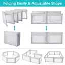 Dora dotey Light Grey Playpen for Babies and Toddlers, Foldable & Adjustable, 71x59x27 inches