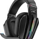 Monster Mission ANC200 Gaming Headset, 2.4GHz/Bluetooth Gaming Headphones with Active Noise Cancellation, 7.1 Virtual Surround Sound, Stealth Retractable Mic, 70H Battery, for PS5, PS4, PC, Switch