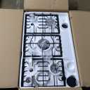 Empava 36" Bulit-in Tempered Glass Gas Cooktops 5 Italy Imported Sabaf Burners Stove Tops, 36 Inch, Black