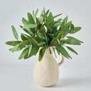 Avoeco 15 Pcs Faux Eucalyptus Stems Real Touch Artificial Greenery with Seeded and Leaf Branches, Oilve Tree 14.5'' Tall for Vase, DIY Floral Arrangements, Wedding Bouquets, Home Dcor, Centerpieces