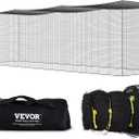 VEVOR Baseball Batting Netting, 35/55/70 FT Professional Softball Baseball Batting Hitting Training Net,Portable Pitching Cage Net with Door & Carry Bag, Heavy Duty Enclosed PE Netting (NET ONLY)