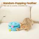 Potaroma Cat Toys 3-in-1 Automatic Interactive Kitten Toy, Fluttering Butterfly, Random Moving Ambush Feather, Track Balls, Dual Power Supplies, USB Powered, Indoor Exercise Cat Kicker (Blue)