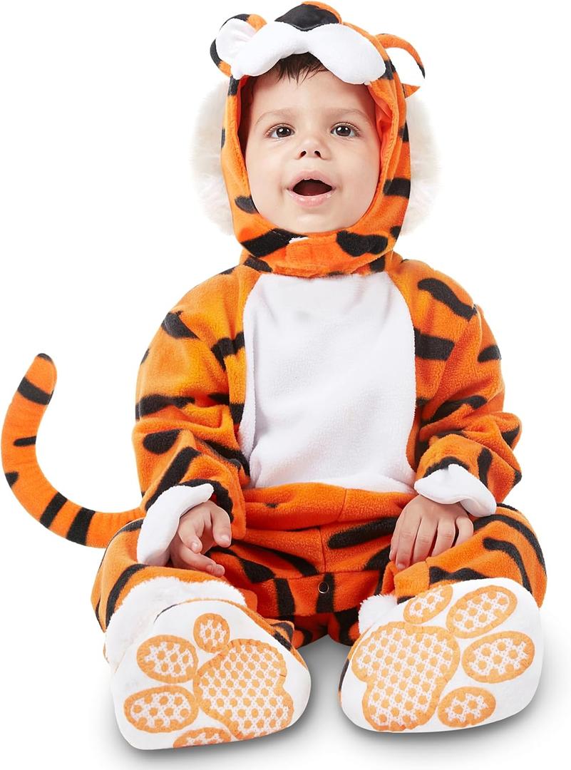 Spooktacular Creations Halloween Baby Tiger Costume for Kids, Tiger Costume Toddler for Animal Halloween Dress Up Party (3T (3-4 YRS))