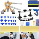 Car Dent Puller Kit, 45pcs Paintless Dent Remover Kit with Golden Dent Puller, Bridge Puller & 100W Glue Gu for Auto Body Dent Removal, Dent Pullers Kit for Suv Truck Car Refrigerator Diy Repair