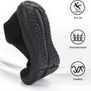 SHULOOK Womens Slip on Walking Shoes Comfort Lightweight Breathable Sock Shoe Non-Slip Mesh Casual Fashion Tennis Running Sneakers (Black)