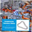 BESPORTBLE 40Pcs Zinc Plated Steel Triangular Rings 1.65X0.98In for Trampoline Replacement Bags Purses Crafts and DIY Accessories
