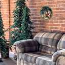 3 x TNVDFNBR Vintage Christmas Round Wall Art Decor, Winter Holidays Painting, Rustic Farmhouse Winter Circular Wall Hanging Decor for Living Room Bedroom Farmhouse Kitchen, 10x10 Inch (Santa Claus)