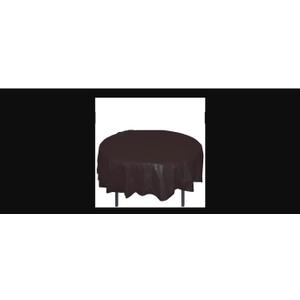 Exquisite Premium Quality Plastic Tablecover Black 84" Round