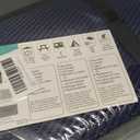 Pcinfuns Outdoor Patio Rugs 9X12 Waterproof, Reversible Plastic Straw Camping Rug Carpet, Large Area Rugs Mats for Rv, Deck, Porch, Picnic, Beach, Balcony, Navy Blue & Grey