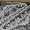 60 Pack Thin Space Saving Hangers, No Slip Clothes Hangers with Non Slip Textured and 360 Hook - Plastic Hanger, Closet Organizer for Shirt, Pants, Suit, Skirt, Coat - Ivory White
