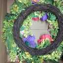 Briful 24 Inch Fall Wreath for Front Door, Autumn Floral Wreath | With Silk Peonies Orange Rose, Berries, for Thanksgiving Harvest Festival, Indoor Outdoor Farmhouse Wall Window Decor
