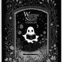 ConQuest Journals Waiting for the Night Coloring Book, Bookish-Themed Gothic-Inspired Color Pages, 30 Perforated Premium 160 gsm Paper Sheets, Top-Spiral, Durable Board-Wrapped Bookboard, 8'' x 10.5''