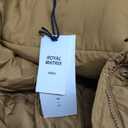 ROYAL MATRIX Women's Long Quilted Puffer Coat, Winter Warm Maxi Puffer Jacket with Detachable Hood (Large, Brown)