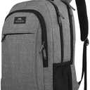 MATEIN Travel Laptop Backpack, Business Anti Theft Slim Sturdy Laptops Backpack Personal Item Bag, Water Resistant College School Computer Bag Gift for Men & Women Fits 15.6 Inch Notebook, Grey