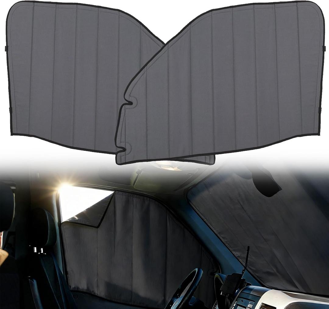 MELIPRON Magnetic Van Window Covers Fit for Mercedes Benz Sprinter NCV3 2007-2018, Blackout Privacy & Thermal Insulation Side Shades for Van Life & Camping, Custom Fit, Easy Install, Gray (Pair)