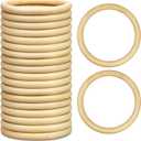 20 Pcs Wooden Rings for Craft, 4inch/100mm Unfinished Wood Rings, Wooden Rings for Macrame Craft, Pendant Connectors, DIY Craft Supplies