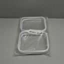 3-Pack Medium Clear Hard Shell Zipper Pouches, Clear Zipper Bags, Hard Case Pouches for Purse & Diaper Bag Organizer,and Travel Essentials (3M (White)