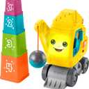 Fisher-Price Baby & Toddler Learning Toy Count & Stack Crane with Blocks, Lights, Music & Sounds for Infants Ages 9+ Months (Small)