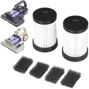 2-Pack HEPA Replacement Filters for FEPPO Mattress Vacuum Cleaner - High-Efficiency Filtration System, Ultrafine Particle Capture & Airflow Optimization (Model LW-P1012)