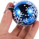 ULTECHNOVO 6pcs Halloween Balls Tree Ornaments, Shatterproof Christmas Decorations Set with Reusable Hand-held Package for Holiday Xmas Tree Decor (6cm) (Blue)