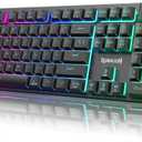 Redragon K521WL Wireless Gaming Keyboard with Knob, Tri-Mode BT/2.4G/USB-C RGB Mechanical Feeling Keyboard with Multimedia Keys, 4000mAh Battery, Anti-Ghosting, Compatible with PC - Upgrade
