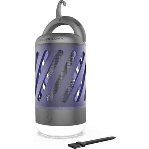 Skeeter Hawk Premium Mosquito Zapper | Plug-in Bug Zapper with 360º Electrical Grid & UV Light Technology - No Pesticides, Chemicals Or Odors, Black & Blue, One-Size