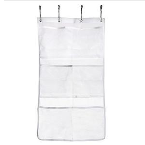 Ciieeo Quick Dry Hanging Bathroom Organizer with Mesh Shower for Toiletries and Accessories Easy to Install Shower Curtain Rod Space Saving Storage